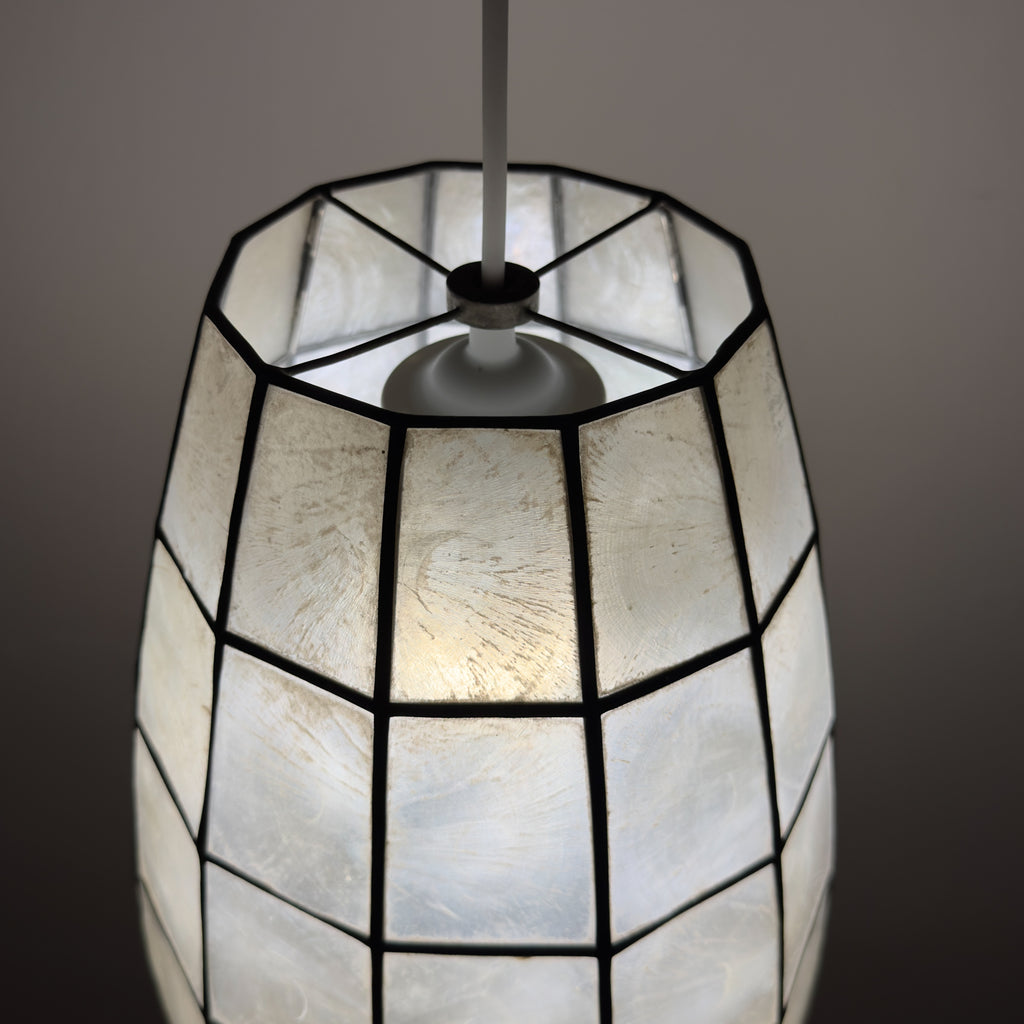Vintage Capiz Shell Pendant Lamp, Italy 1960s