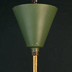 Mid-Century Stilnovo chandelier with Opaline Glass, Italy 1960s