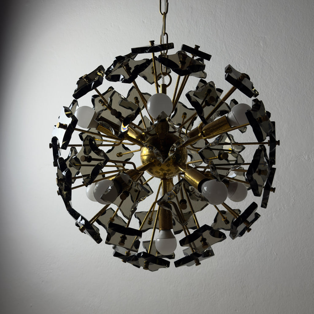 Mid-century Sputnik chandelier by Fontana Arte, Italy 1970s