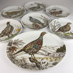 Vintage Johnson Brothers Game Birds Dinner Plates, Set of 7, England 1953-1976s