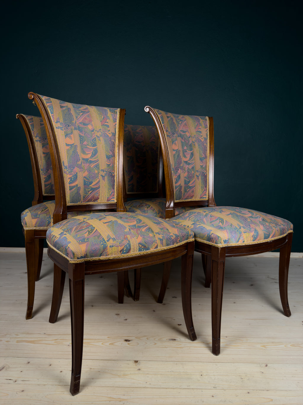 Vintage dining chairs, Set of 4, Italy 1950s