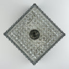 Vintage crystal ceiling lamp, Italy 1960s