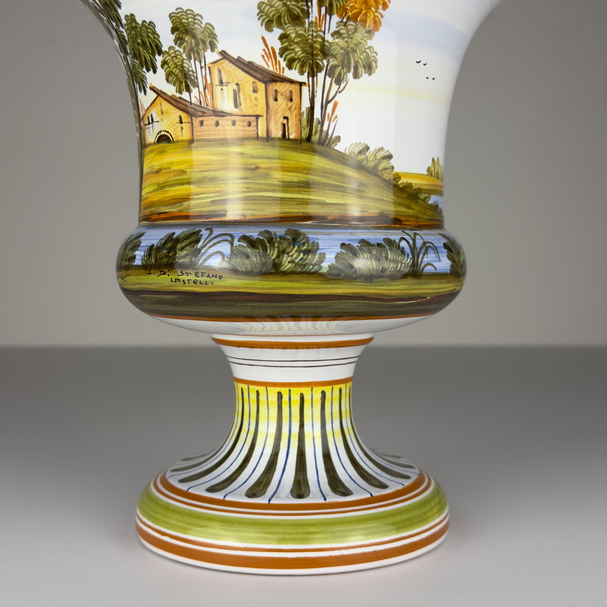 Vintage vase with lid by Lorenzo Di Stefano, Italy, late 20th Century