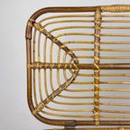 Vintage rattan basket, Italy 1960s