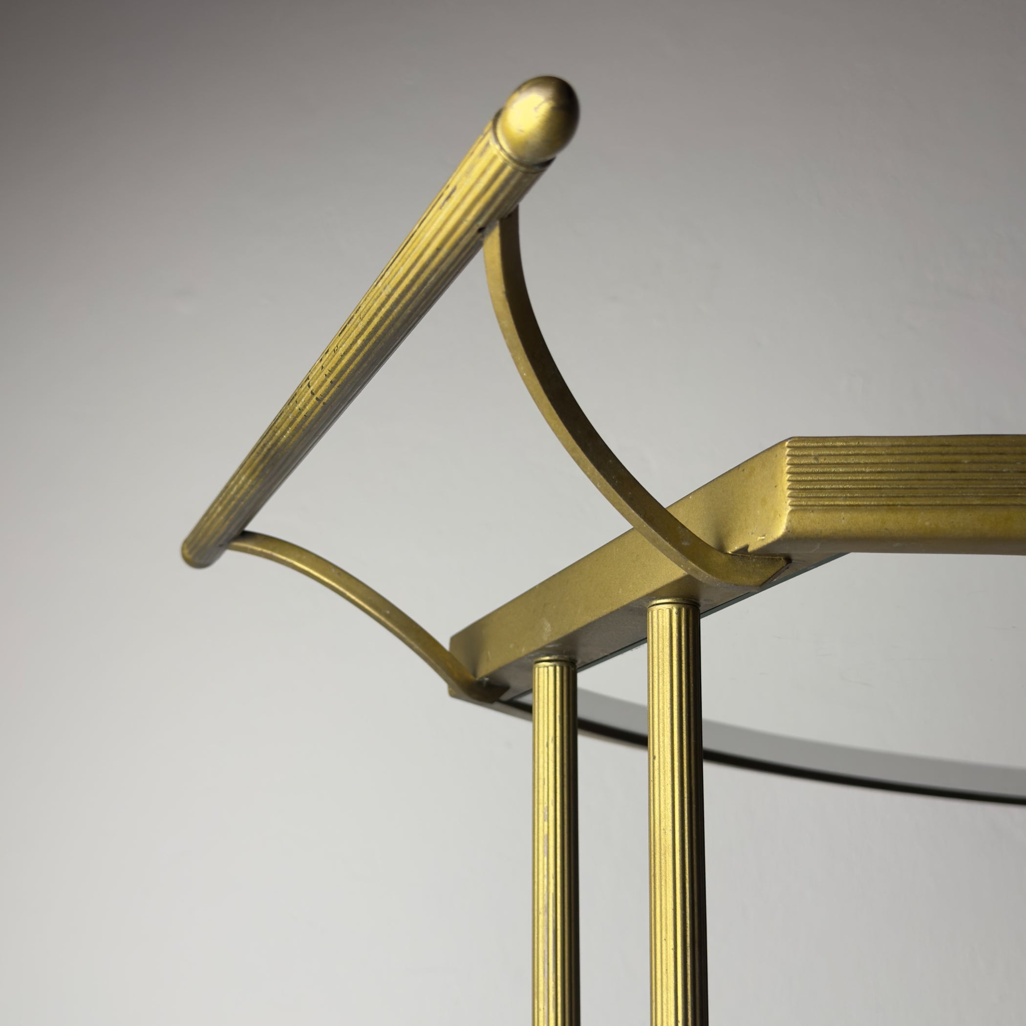 Vintage metal bar cart, Italy 1950s