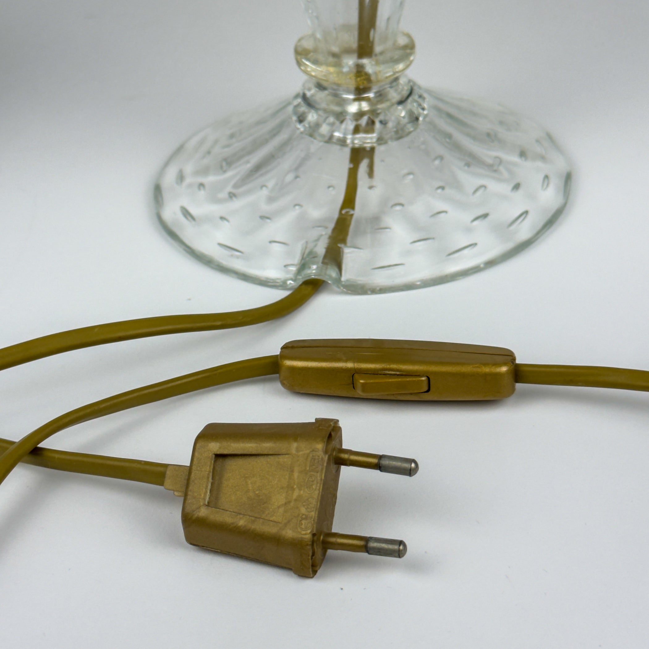Original Murano glass table lamp by Barovier and Toso, Italy 1980s
