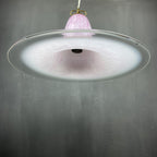 Mid-century pink Murano glass pendant lamp by VeLuce Italy 1970s