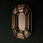 Vintage Octagonal Murano Mirror, Italy 1950s