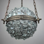Antique chandelier on chains in Art Nouveau style, Austria, early 20th century