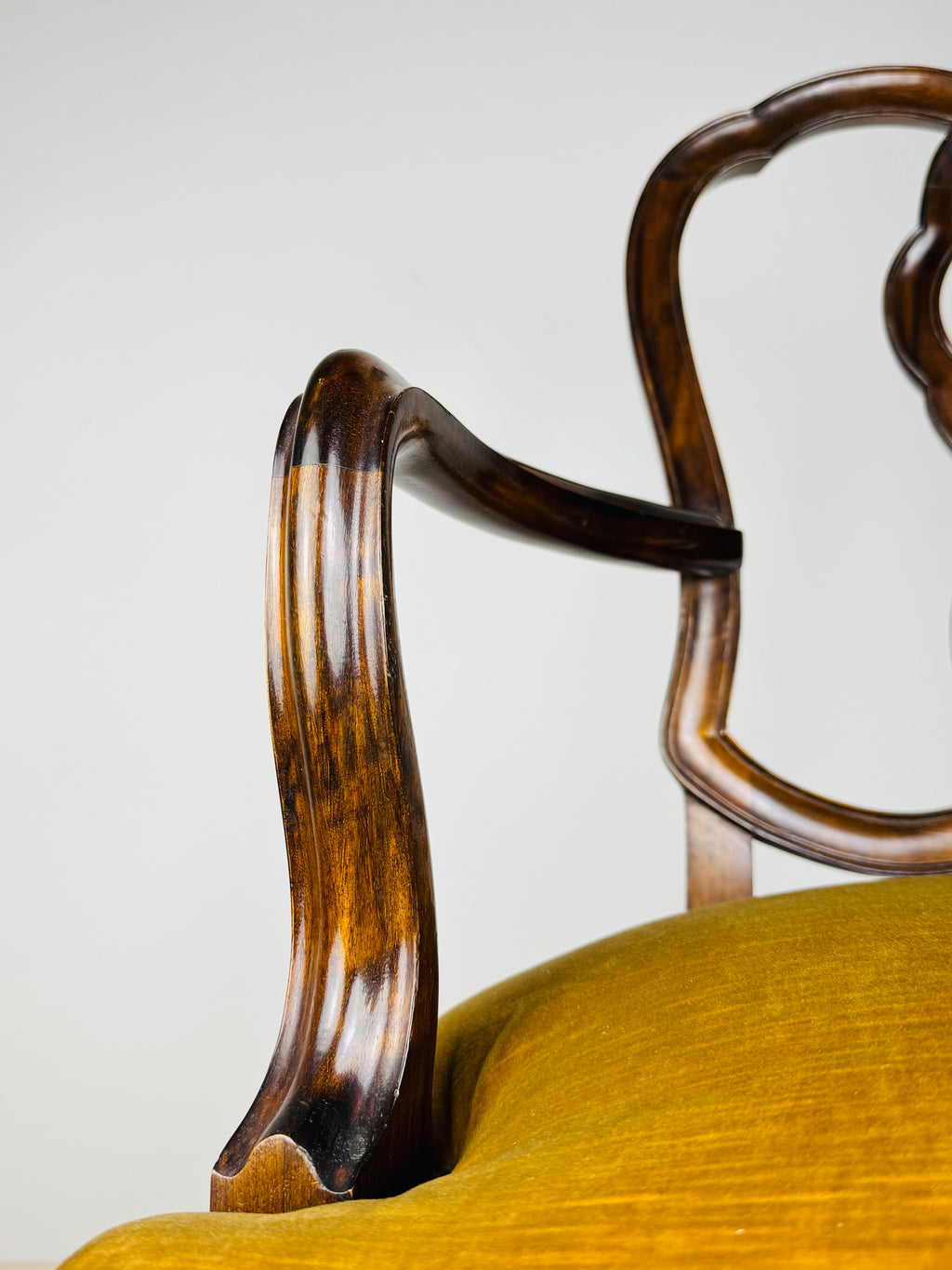 Vintage dining chair with arms, Italy 1950s