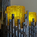 Brutalist chandelier by Marcello Fantoni, Fantoni Studio, Firenze, Italy 1960s