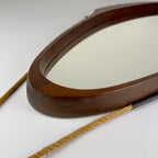 Mid-century Wall Mirror with Teak, Italy 1960s
