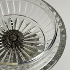 Antique glass bowl with bronze base, Italy 1920s