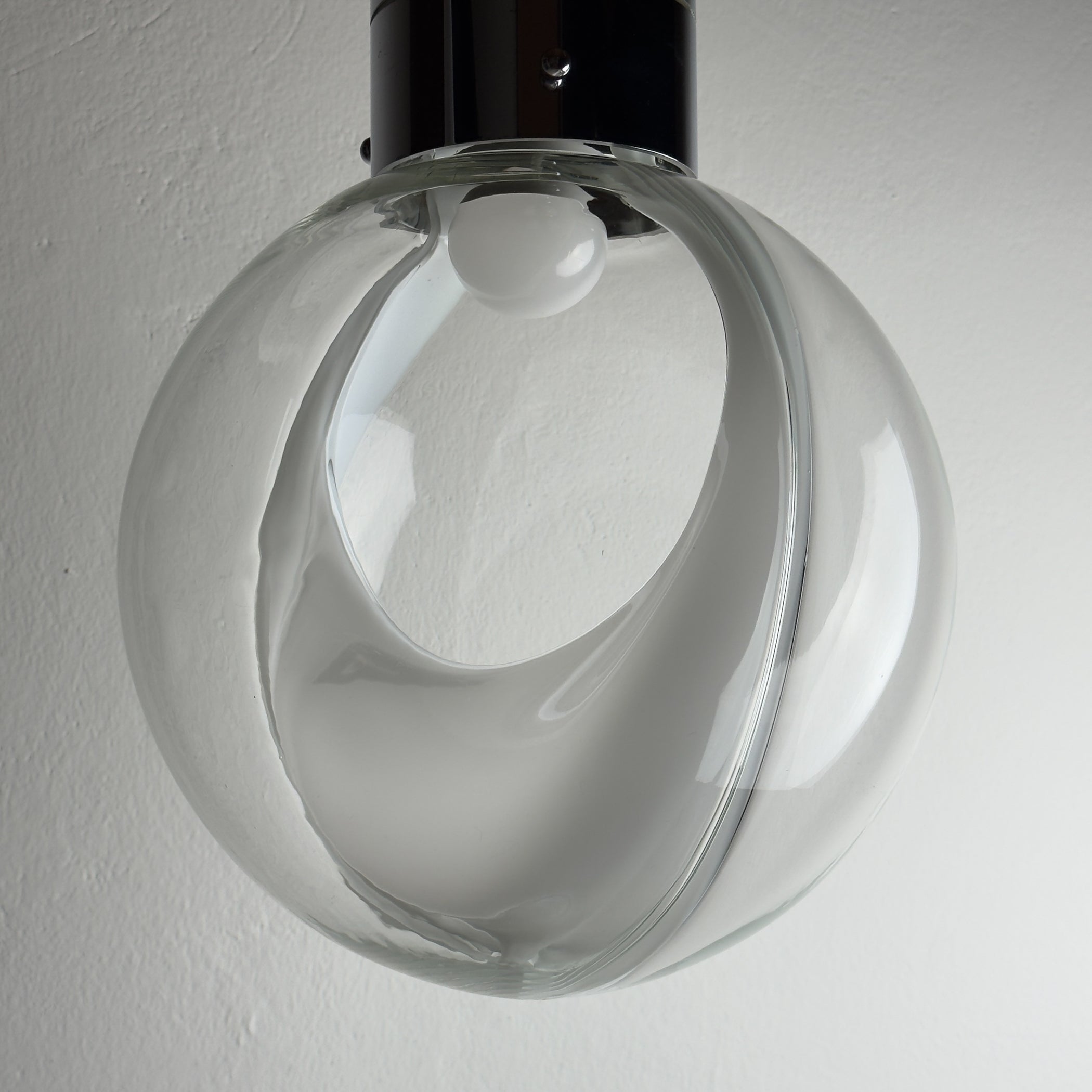 Vintage pendant lamp Membrane by Toni Zuccheri for Venini, Italy 1960s