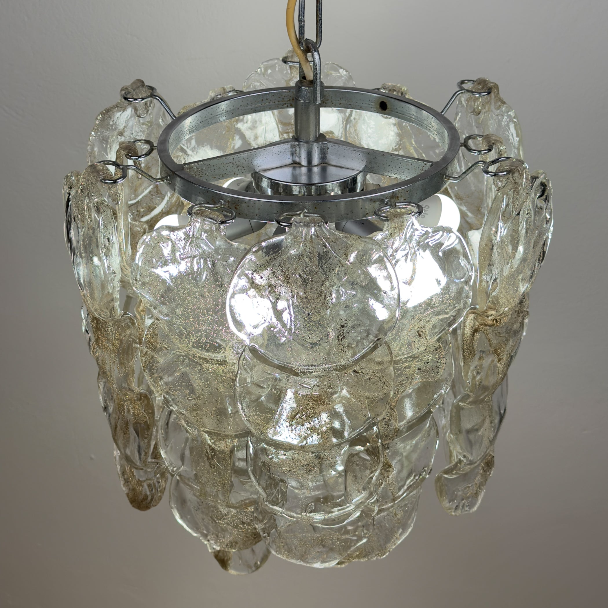 Vintage Murano chandelier by Mazzega, Italy 1970s