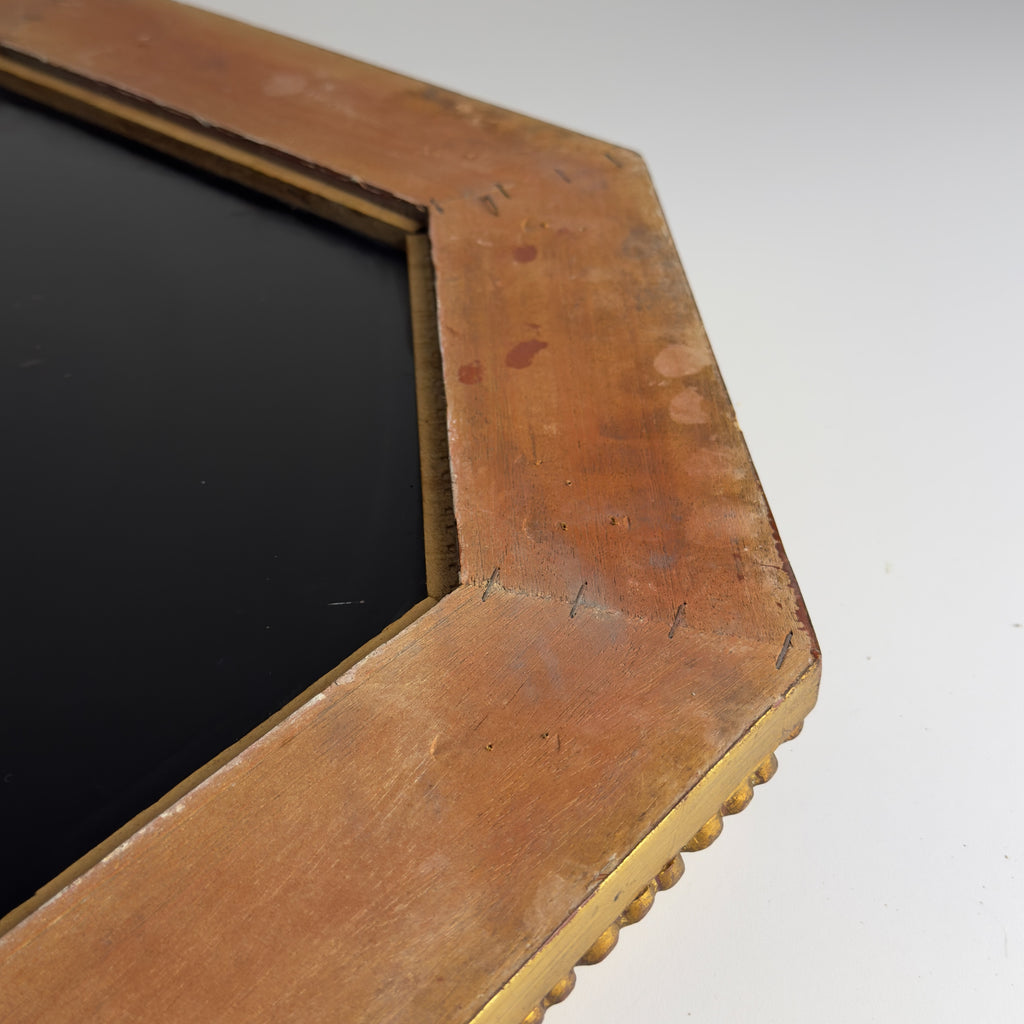 Vintage Large Wooden Wall Mirror, Italy 1930s
