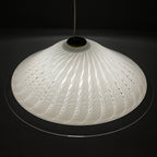 Vintage swirl Murano glass pendant lamp Italy 1970s White Mid-century Lighting Vintage chandelier
