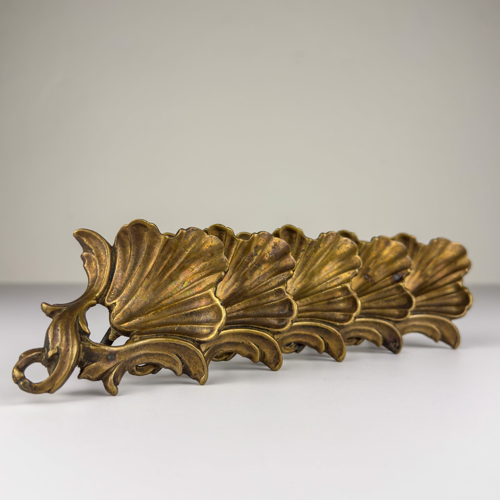 Antique bronze furniture handles, Italy, 1930s, Set of 5, Vintage home decor