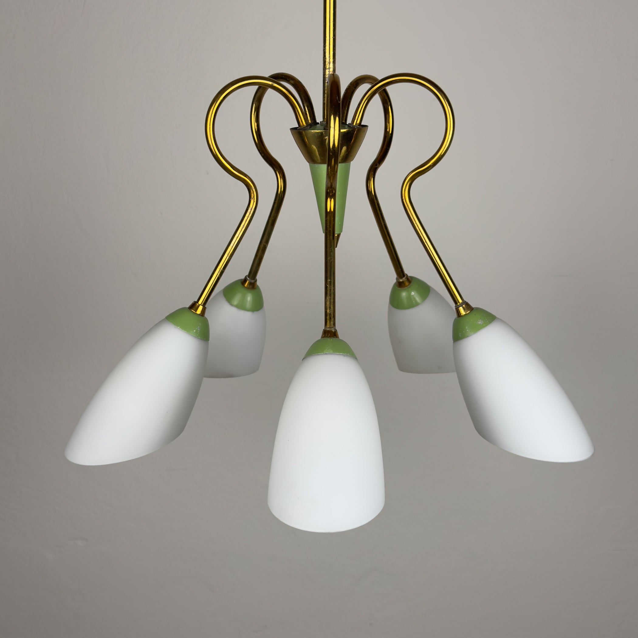 Vintage Stilnovo chandelier, Italy 1940-50s