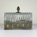 Vintage crystal ceiling lamp, Italy 1960s