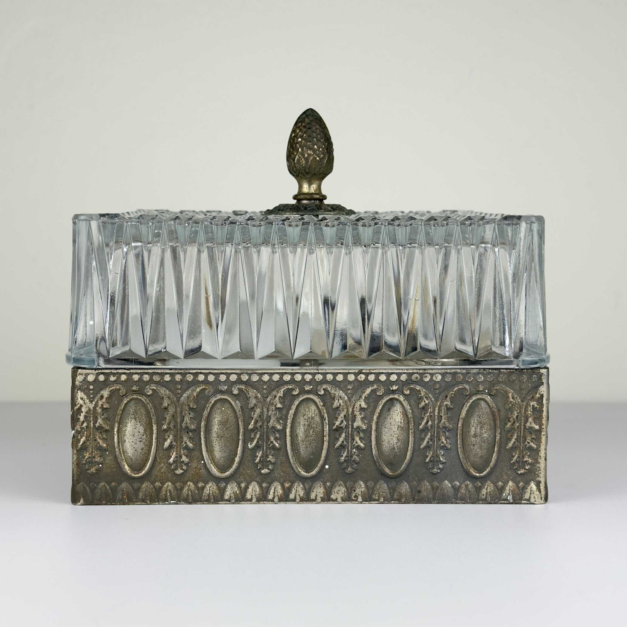 Vintage crystal ceiling lamp, Italy 1960s