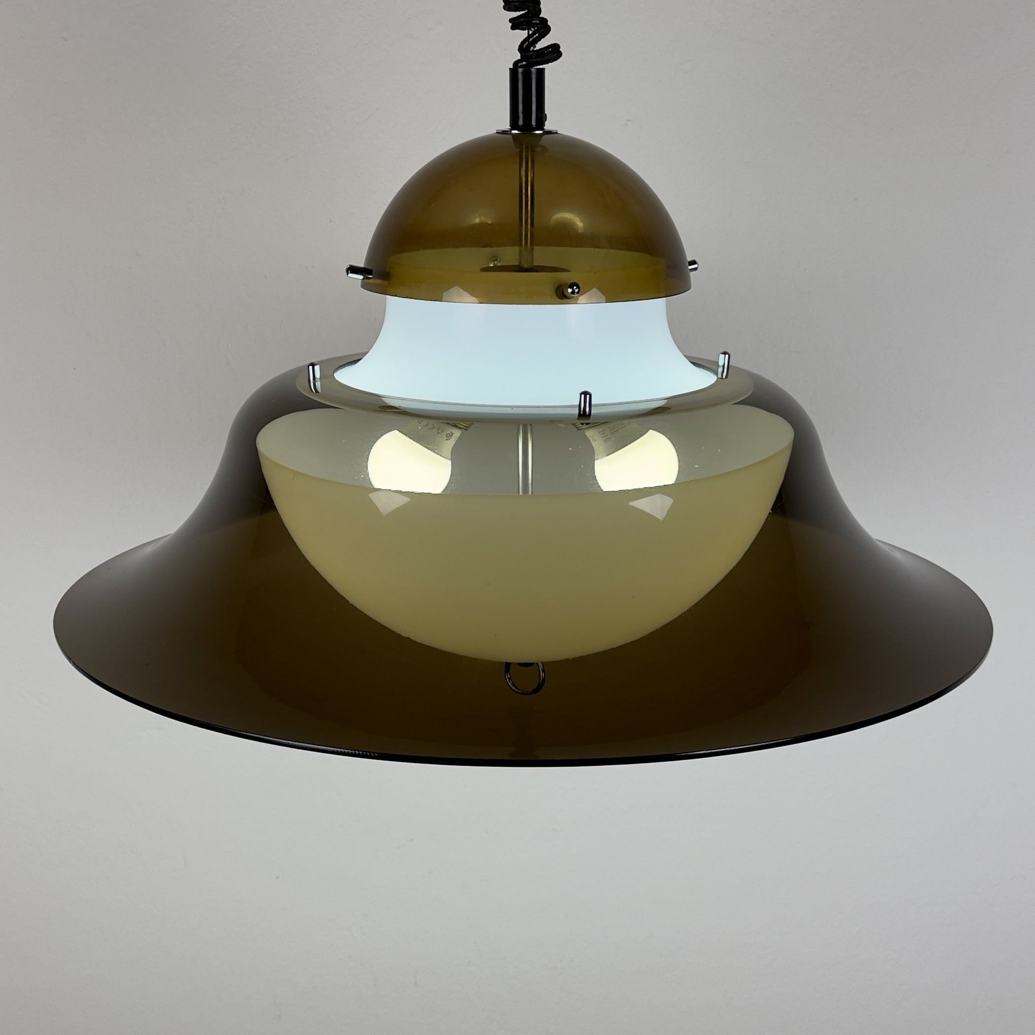 Vintage pendant lamp by Sijaj Hrastnik, style KD14 Sergio Asti for Kartell, Yugoslavia 1960s