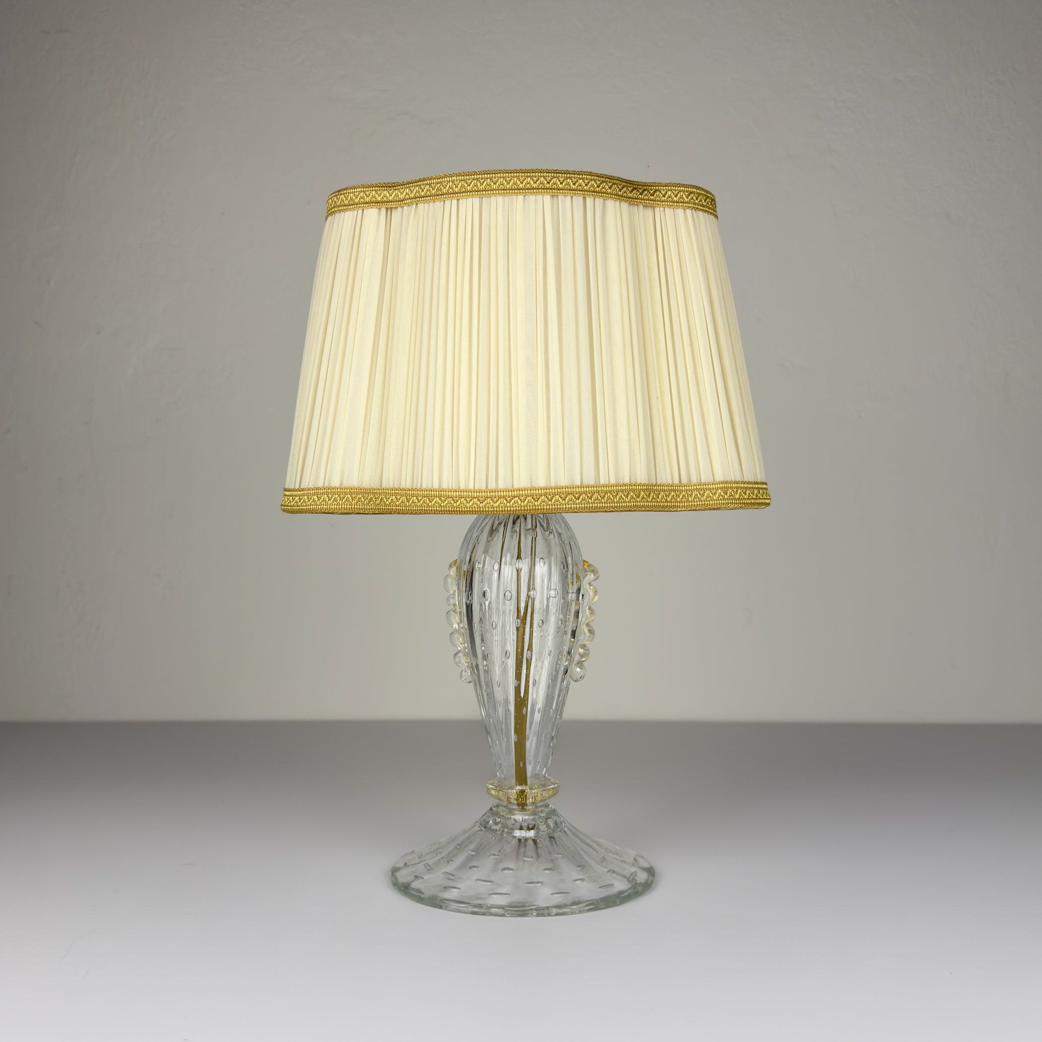 Original Murano glass table lamp by Barovier and Toso, Italy 1980s
