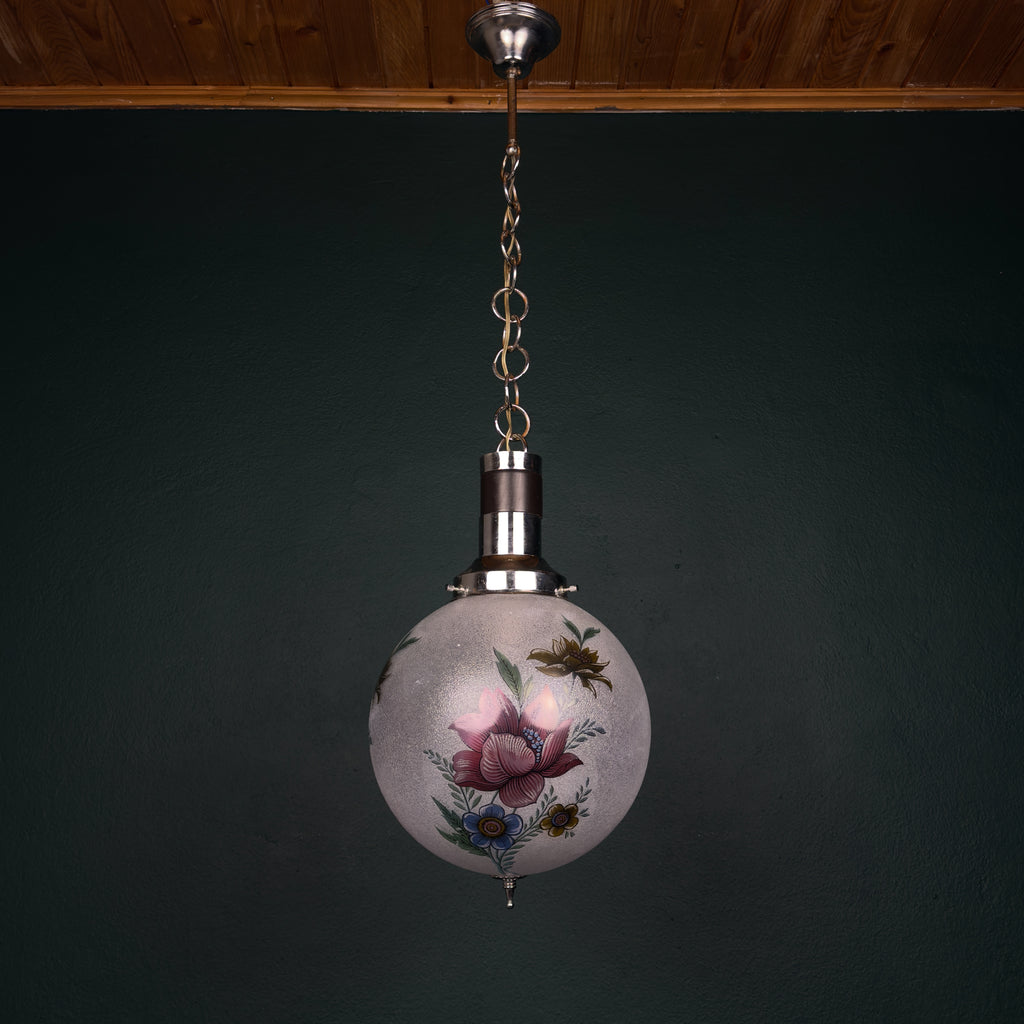 Vintage Pendant Light Flower, Italy 1960s