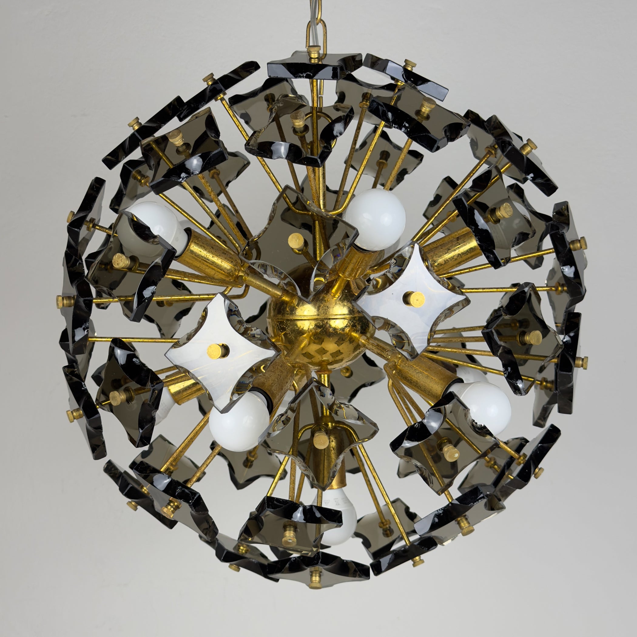Mid-century Sputnik chandelier by Fontana Arte, Italy 1970s