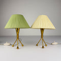 Vintage metal table lamp, Italy 1950s, Set of 2
