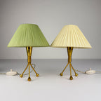 Vintage metal table lamp, Italy 1950s, Set of 2