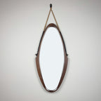Mid-century Wall Mirror with Teak, Italy 1960s