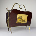Vintage magazine rack, Italy 1950s