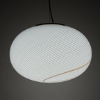 Classic swirl murano pendant lamp Vetri Murano, Italy 1970s