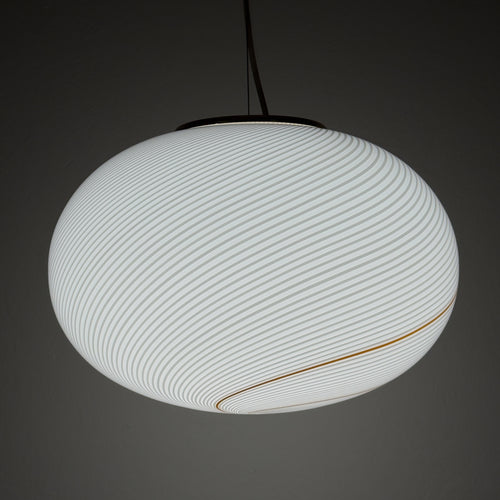 Classic swirl murano pendant lamp Vetri Murano, Italy 1970s