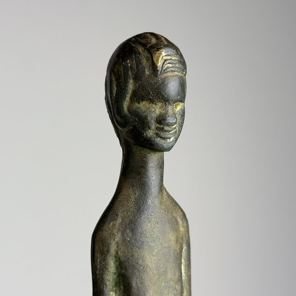 Vintage Bronze Sculpture Ombra della Sera, Italy 1950-70s