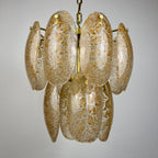 Original cascade murano glass chandelier, Italy 1980s