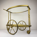 Vintage metal bar cart, Italy 1950s
