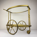 Vintage metal bar cart, Italy 1950s