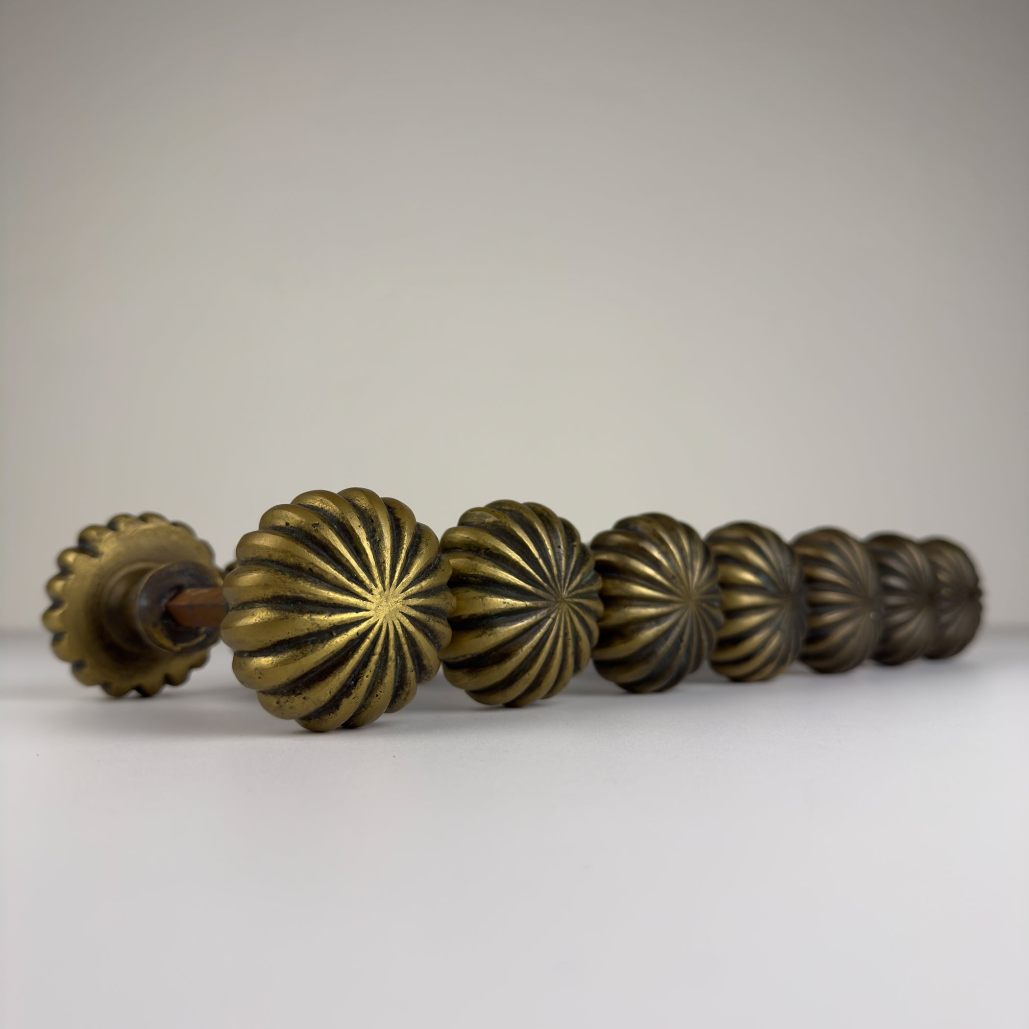 Antique solid brass Door Knob, Italy early 20th century