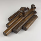 Vintage wooden hangers, Italy, 1970s, Set of 2