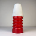 Mid-century small wood and glass table lamp, Italy 1970s