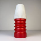 Mid-century small wood and glass table lamp, Italy 1970s