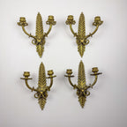 Antique Empire Bronze Wall Candle Sconce, Italy, Late 19th Century