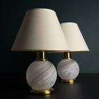 Vintage Murano Table Lamps, Italy 1970s, Set of 2