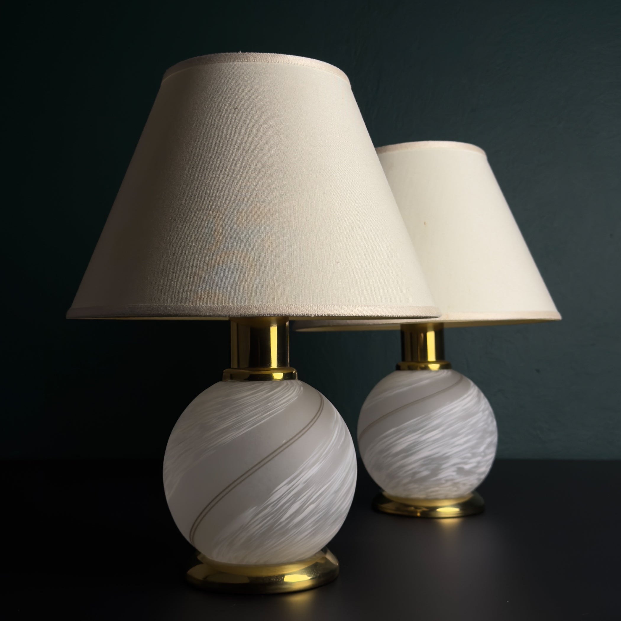 Vintage Murano Table Lamps, Italy 1970s, Set of 2