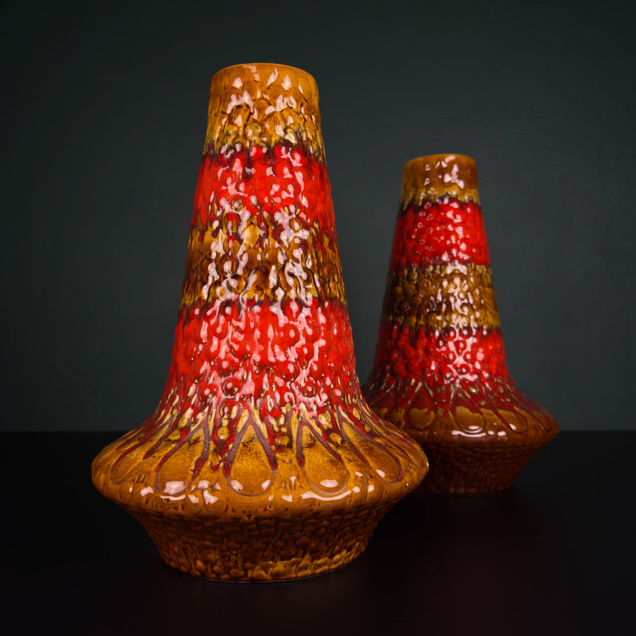 Vintage ceramic vase LAVA by KIL Liboje, Yugoslavia 1960s