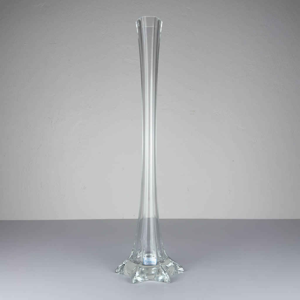 Large Crystal vase by Bohemia Crystalex, Czech Republic, 1990s