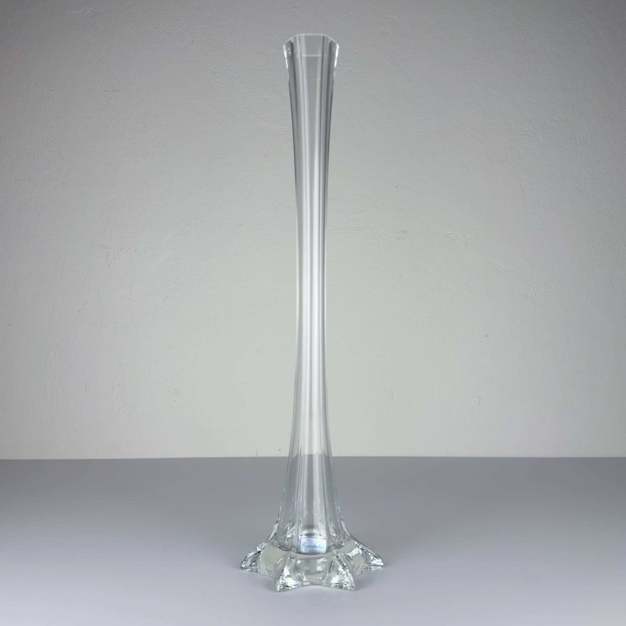 Large Crystal vase by Bohemia Crystalex, Czech Republic, 1990s