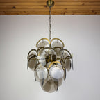 Smoked Murano chandelier by Gino Vistosi, Italy 1970s